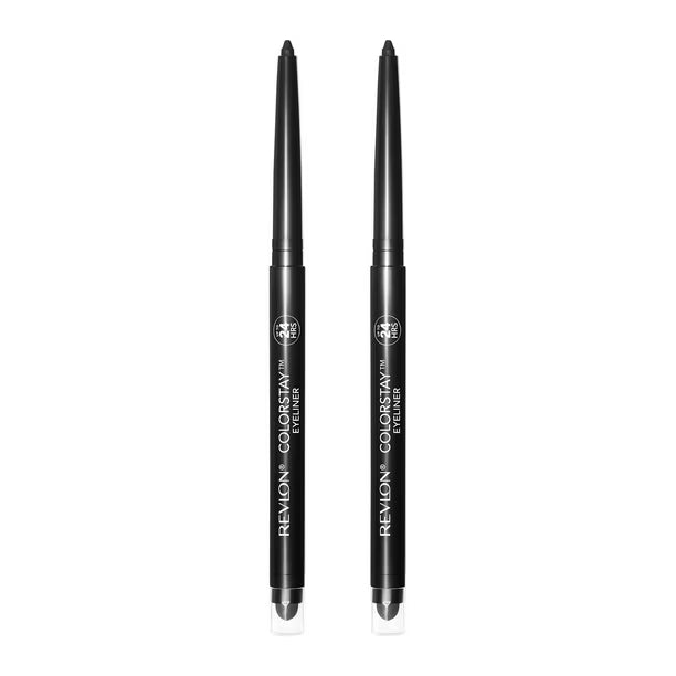 REVLON ColorStay Pencil Waterproof Eyeliner With Built-In Sharpener - 201 Black, 2 count-309977809013-LR-360591-2-LR eShop