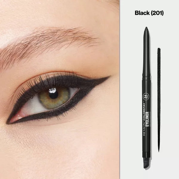 REVLON ColorStay Pencil Waterproof Eyeliner With Built-In Sharpener - 201 Black, 2 count-309977809013-LR-360591-4-LR eShop