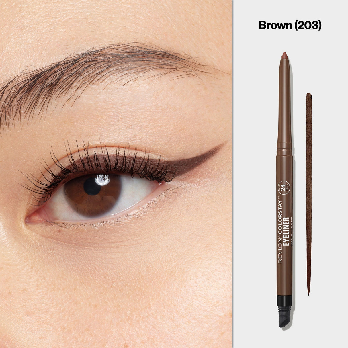 REVLON ColorStay Pencil Waterproof Eyeliner With Built-In Sharpener - 203 Brown-309973978034-LR-161642-4-LR eShop