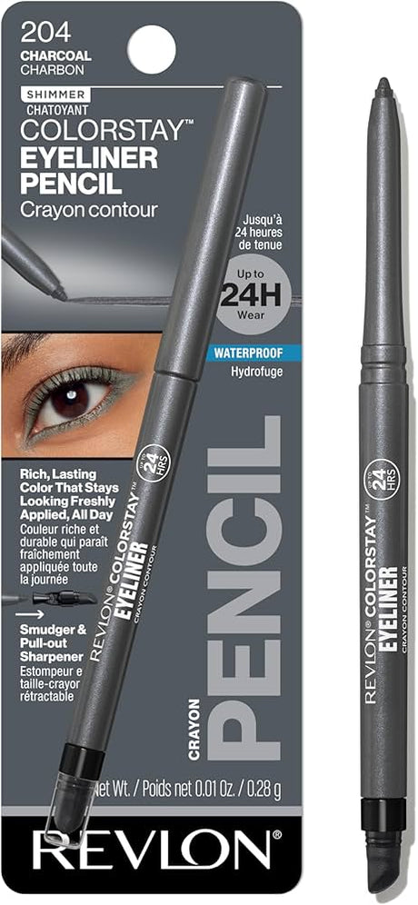 REVLON ColorStay Pencil Waterproof Eyeliner With Built-In Sharpener - 204 Charcoal-309973978041-LR-161643-1-LR eShop