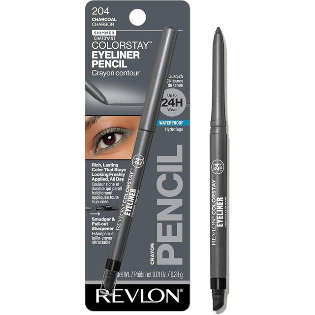REVLON ColorStay Pencil Waterproof Eyeliner With Built-In Sharpener - 204 Charcoal-309973978041-LR-161643-1-LR eShop