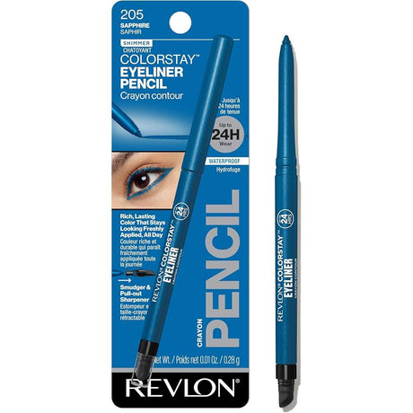 REVLON ColorStay Pencil Waterproof Eyeliner With Built-In Sharpener - 205 Sapphire-309976734057-LR-274395-1-LR eShop