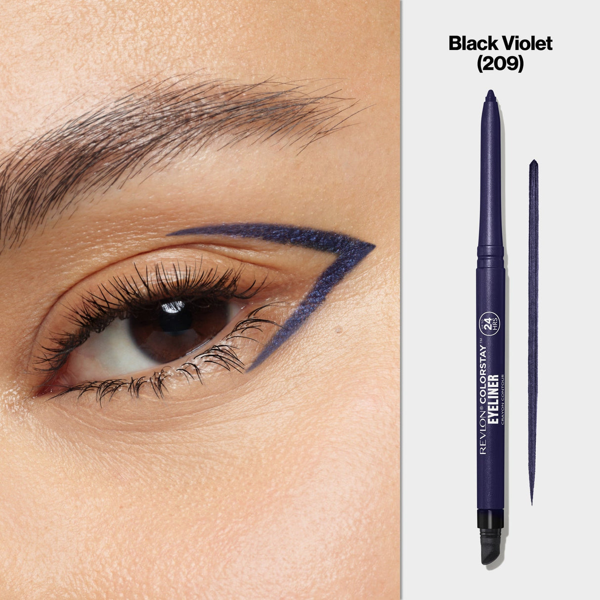 REVLON ColorStay Pencil Waterproof Eyeliner With Built-In Sharpener - 209 Black Violet-309976734125-LR-308339-4-LR eShop