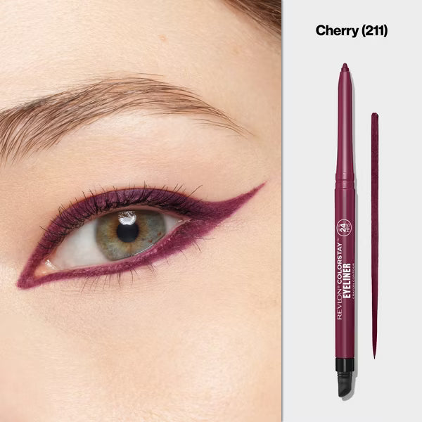 REVLON ColorStay Pencil Waterproof Eyeliner With Built-In Sharpener - 211 Cherry-309970263768-LR-358338-4-LR eShop