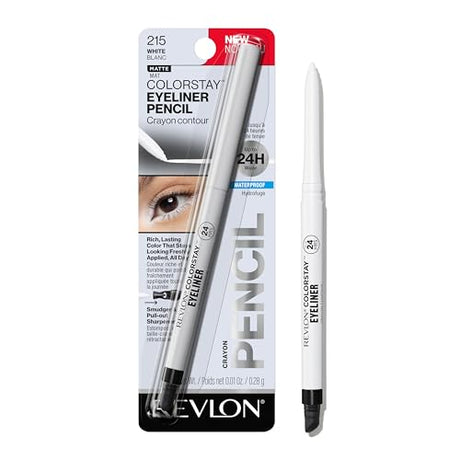 REVLON ColorStay Pencil Waterproof Eyeliner With Built-In Sharpener - 215 White-309970263805-LR-358342-1-LR eShop