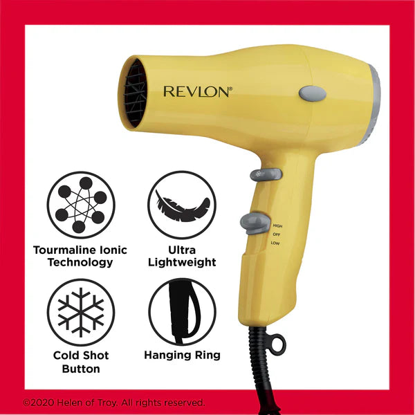 REVLON Compact Hair Dryer - Yellow, 1875 Watts-0761318052609-LR-355582-3-LR eShop