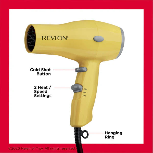 REVLON Compact Hair Dryer - Yellow, 1875 Watts-0761318052609-LR-355582-4-LR eShop