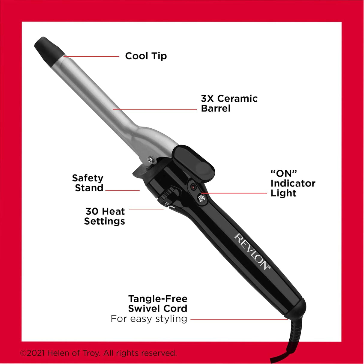 REVLON Perfect Heat Triple Ceramic Curling Iron, 3/4"-761318200529-LR-188355-5-LR eShop
