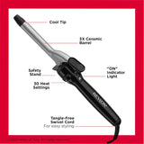 REVLON Perfect Heat Triple Ceramic Curling Iron, 3/4"-761318200529-LR-188355-5-LR eShop