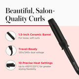 REVLON SmoothStay Coconut Oil Infused Hair Curling Iron, 1.5"-761318011910-LR-361504-5-LR eShop