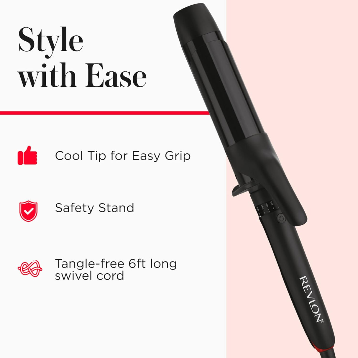 REVLON SmoothStay Coconut Oil Infused Hair Curling Iron, 1.5"-761318011910-LR-361504-6-LR eShop