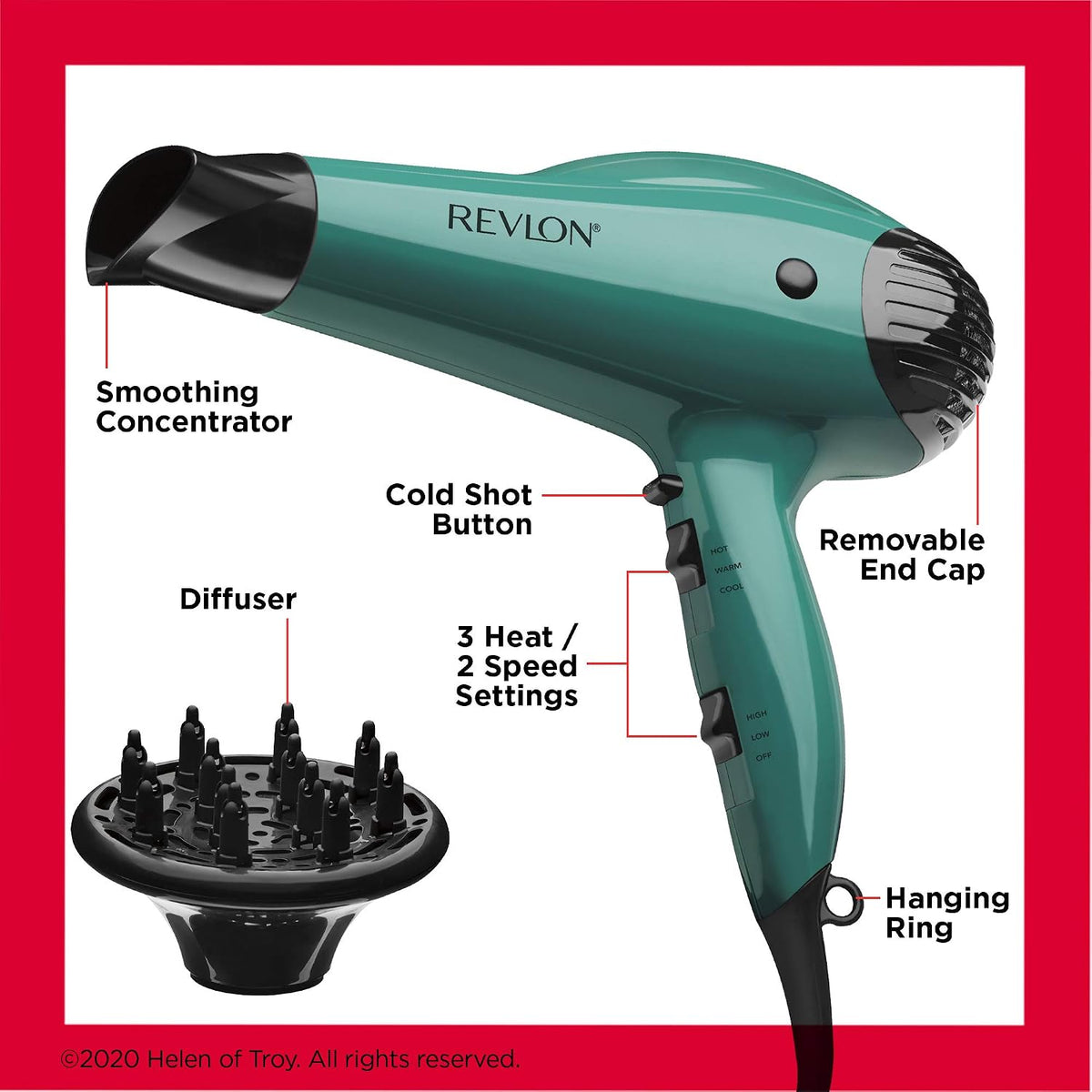REVLON Volume Booster Hair Dryer - Green-761318350361-LR-355592-7-LR eShop