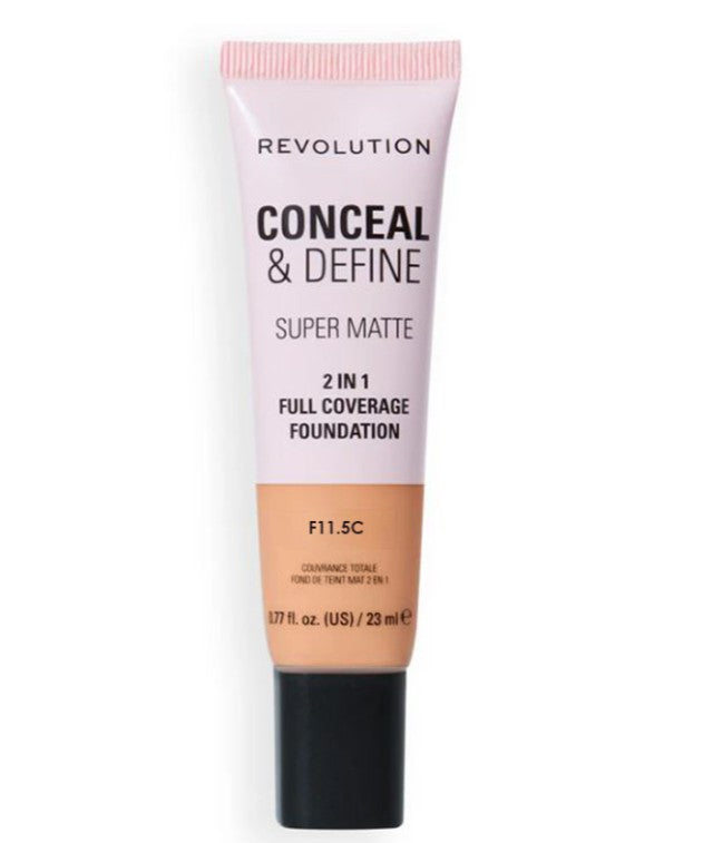 REVOLUTION Conceal and Define Full Coverage Tube Foundation - F11.5C, 0.77 oz-5057566846875-LR-361934-1-LR eShop