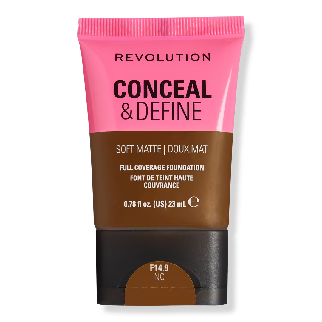 REVOLUTION Conceal & Define Soft Matte Full Coverage Foundation - F14.9 NC, .77 oz-5057566846950-LR-361937-1-LR eShop