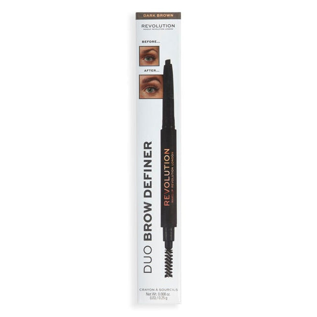 REVOLUTION Duo Brow Definer Pencil - Dark Brown, 0.008 oz-5057566708326-LR-361904-1-LR eShop