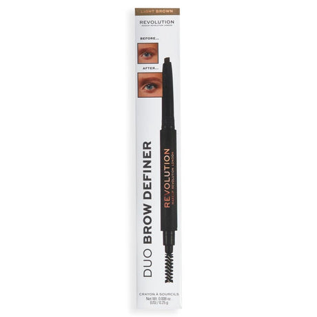 REVOLUTION Duo Brow Definer Pencil - Light Brown, 0.008 oz-5057566708319-LR-361903-1-LR eShop