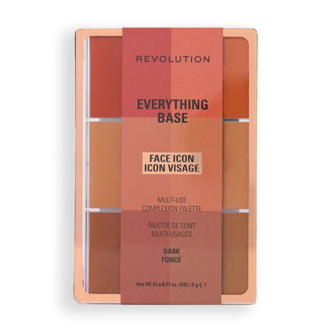 REVOLUTION Everything Base Face Icon Complexion Palette - Dark, 2.04 oz-5057566876841-LR-361999-1-LR eShop