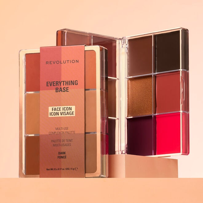REVOLUTION Everything Base Face Icon Complexion Palette - Dark, 2.04 oz-5057566876841-LR-361999-5-LR eShop