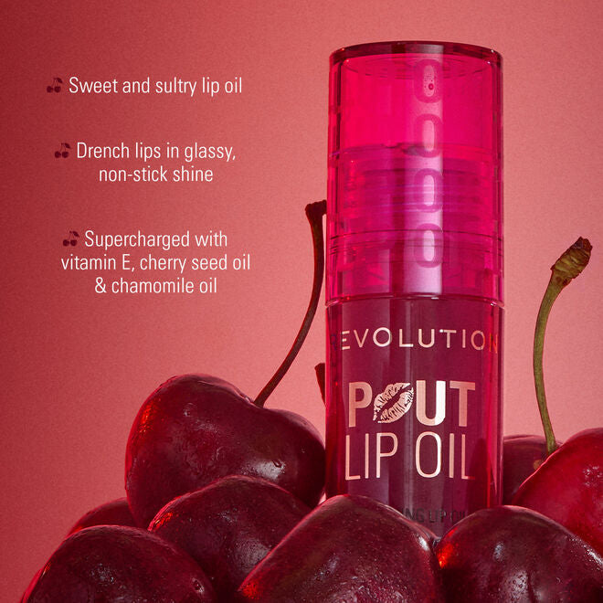 REVOLUTION Pout Lip Oil - Bitten Cherry, 0.13 oz-5057566877992-LR-361953-5-LR eShop