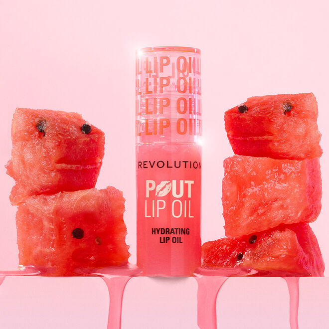REVOLUTION Pout Lip Oil - Watermelon Pink, 0.13 oz-5057566853347-LR-361940-5-LR eShop