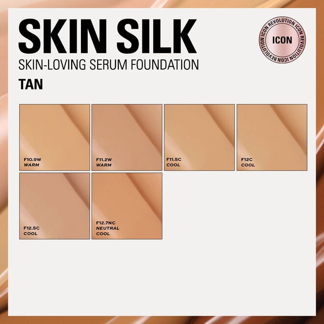 REVOLUTION Skin Silk Radiant Satin Serum Foundation - F12.7NC-5057566846103-LR-361205-3-LR eShop