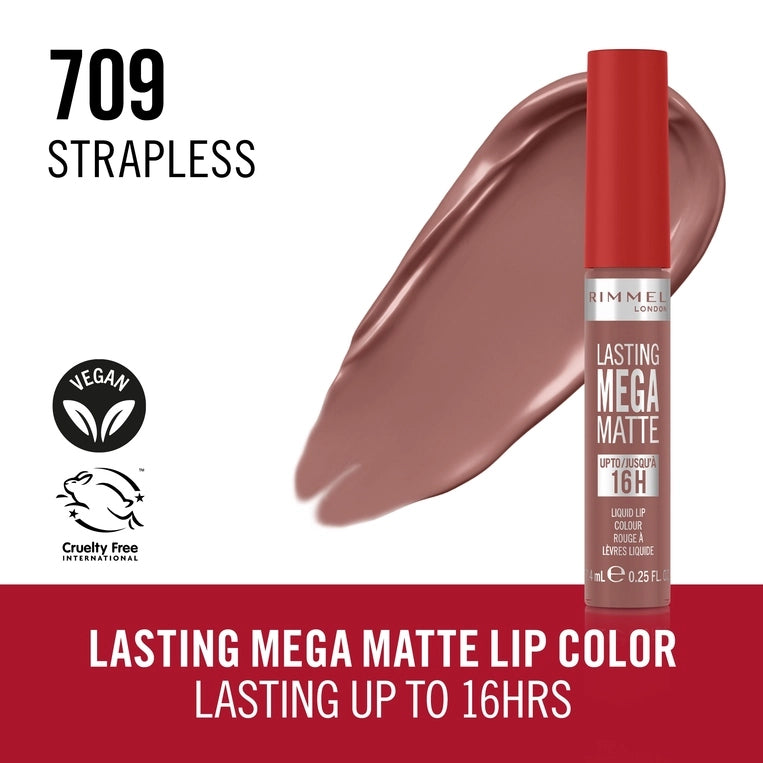 Rimmel London Lasting Mega Matte Liquid Lipstick - 709 Strapless-3616306163003-LR-356466-3-LR eShop