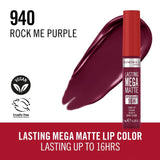 Rimmel London Lasting Mega Matte Liquid Lipstick - 940 Rock Me Purple-3616306163096-LR-356474-3-LR eShop