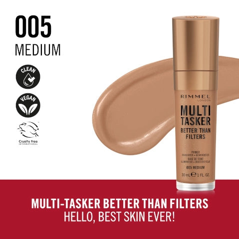 Rimmel London Multi Tasker Better Than Filters 3-in-1 Primer, Highlighter + Glow Booster - 005 Medium-3616305401014-LR-356458-4-LR eShop