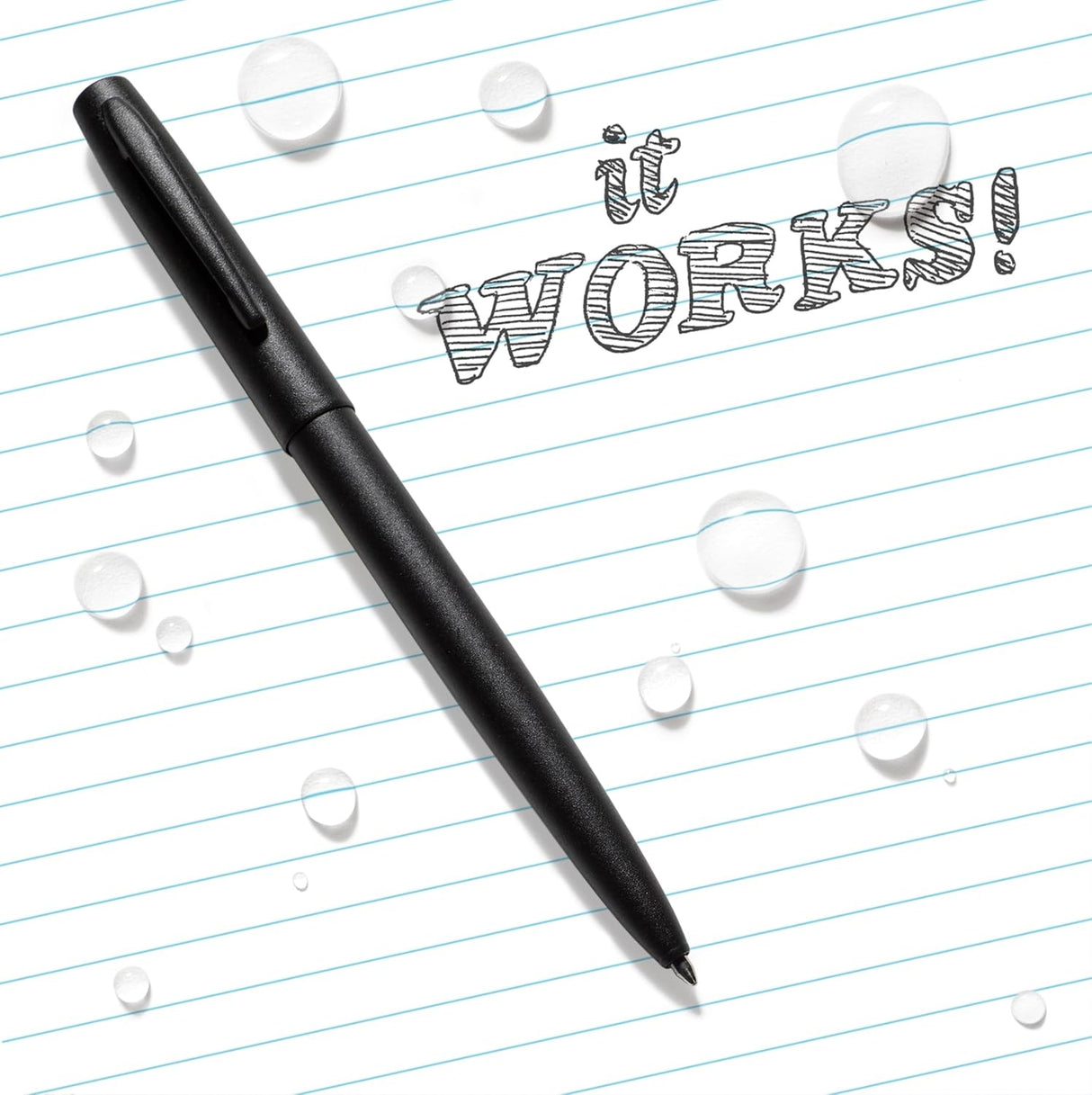 Rite in the Rain All-Weather Metal Clicker Pen - Black-632281097112-LR-324506-5-LR eShop