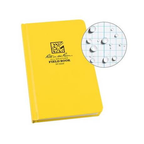 Rite in the Rain Weatherproof Hard Cover Notebook - Field Pattern, 7.5" x 4.75"-632281350217-LR-324512-1-LR eShop