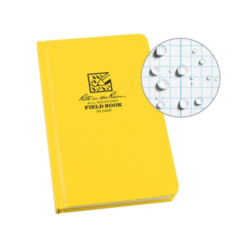 Rite in the Rain Weatherproof Hard Cover Notebook - Field Pattern, 7.5" x 4.75"-632281350217-LR-324512-1-LR eShop