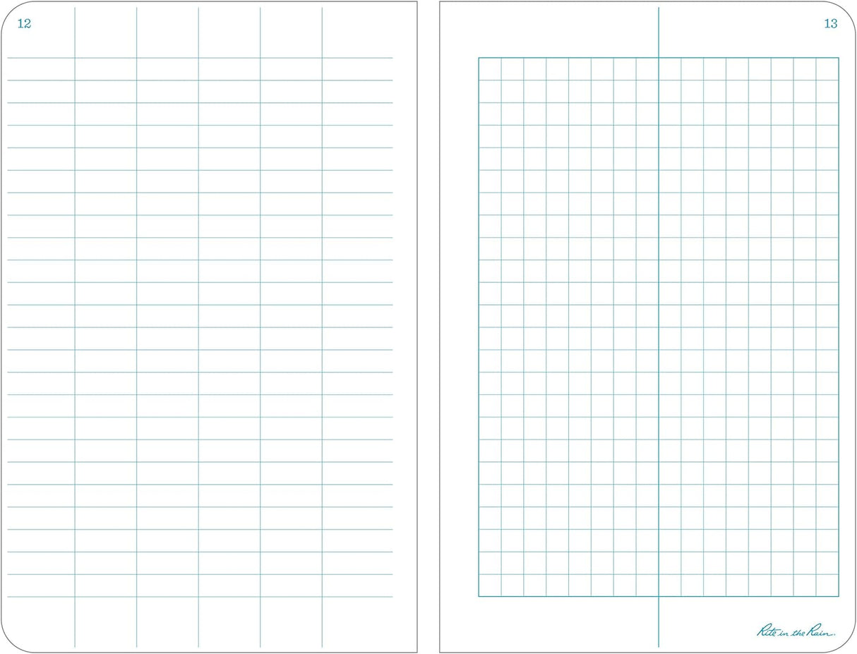 Rite in the Rain Weatherproof Hard Cover Notebook - Field Pattern, 7.5" x 4.75"-632281350217-LR-324512-2-LR eShop