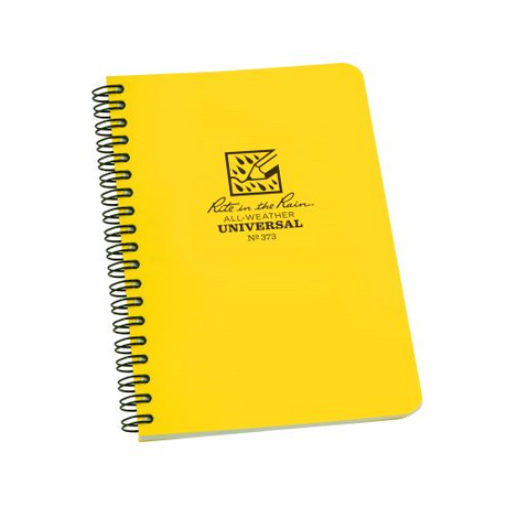 Rite in the Rain Weatherproof Side Spiral Notebook, 4.625" X 7" - Yellow-632281373117-LR-324516-1-LR eShop