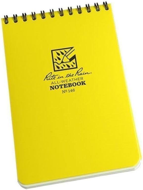 Rite in the Rain Weatherproof Top Spiral Notebook - Universal Pattern, 4" x 6"-632281146117-LR-324508-1-LR eShop