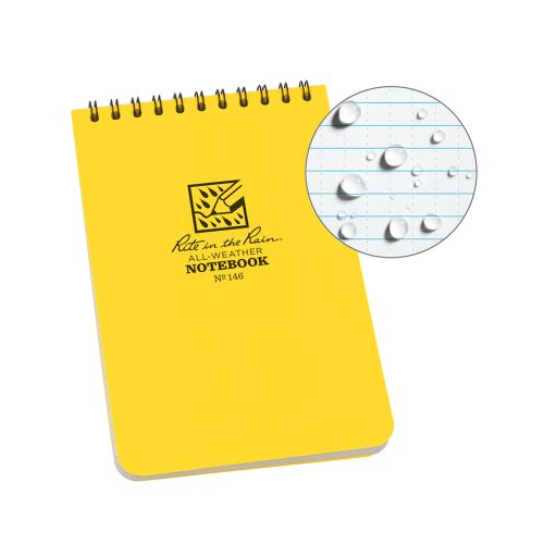 Rite in the Rain Weatherproof Top Spiral Notebook - Universal Pattern, 4" x 6"-632281146117-LR-324508-2-LR eShop