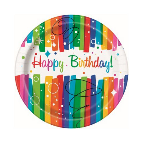 RNBOW RIBN BDAY 9" PLT 8CT-011179495658-LR-339951-1-LR eShop