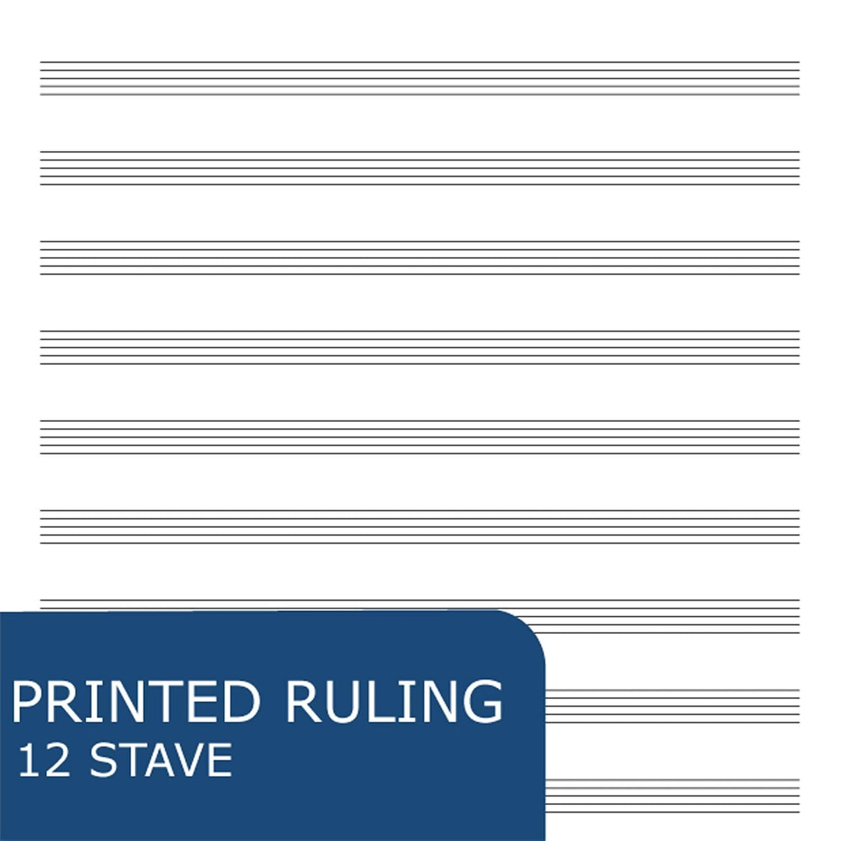 Roaring Spring Paper Wire Bound Notebook, 11" x 8.5" - 12 Staves of Music Lines, 32 sheets-070972150096-LR-324453-2-LR eShop