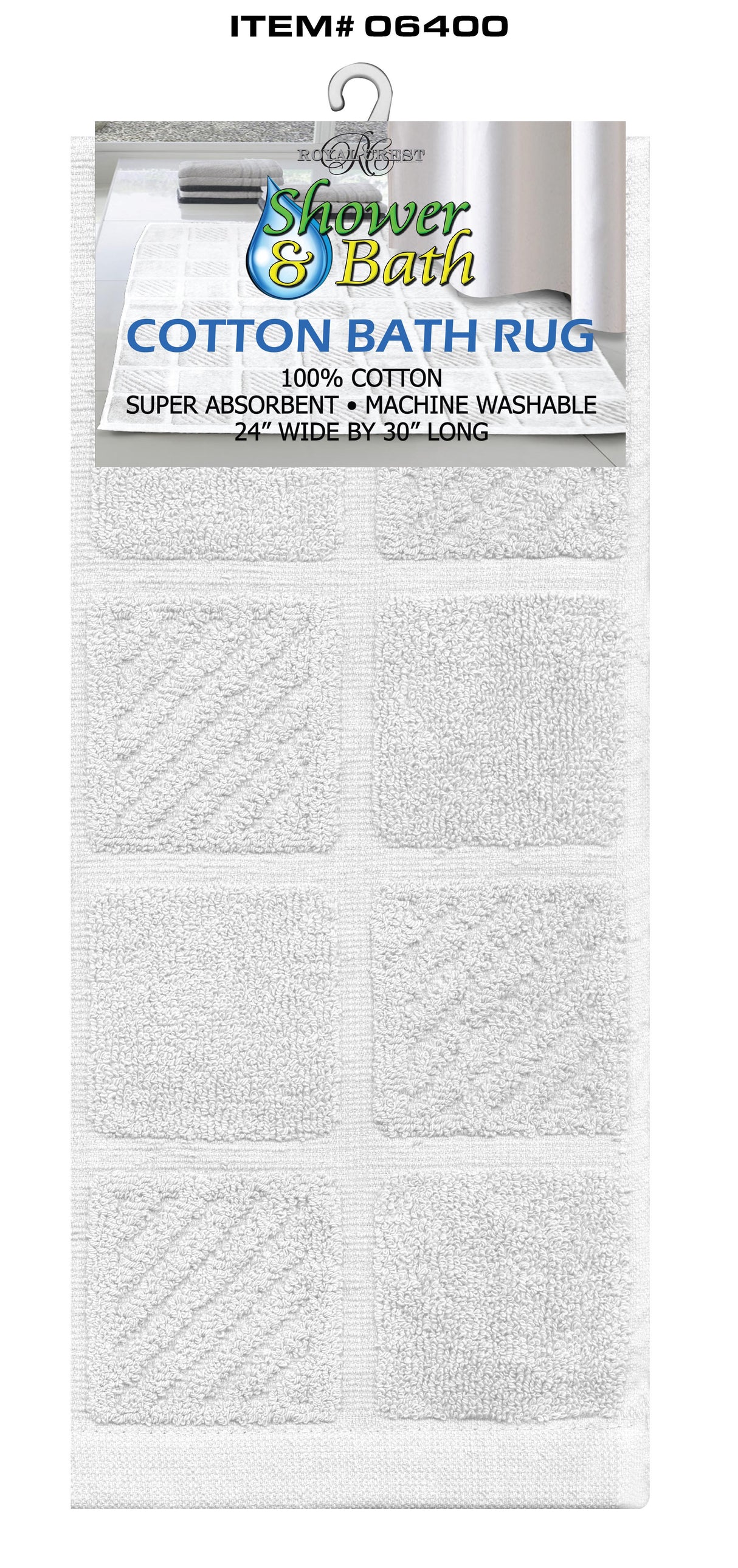 Royal Crest Cotton Bath Rug - White-748209064002-LR-292419-1-LR eShop