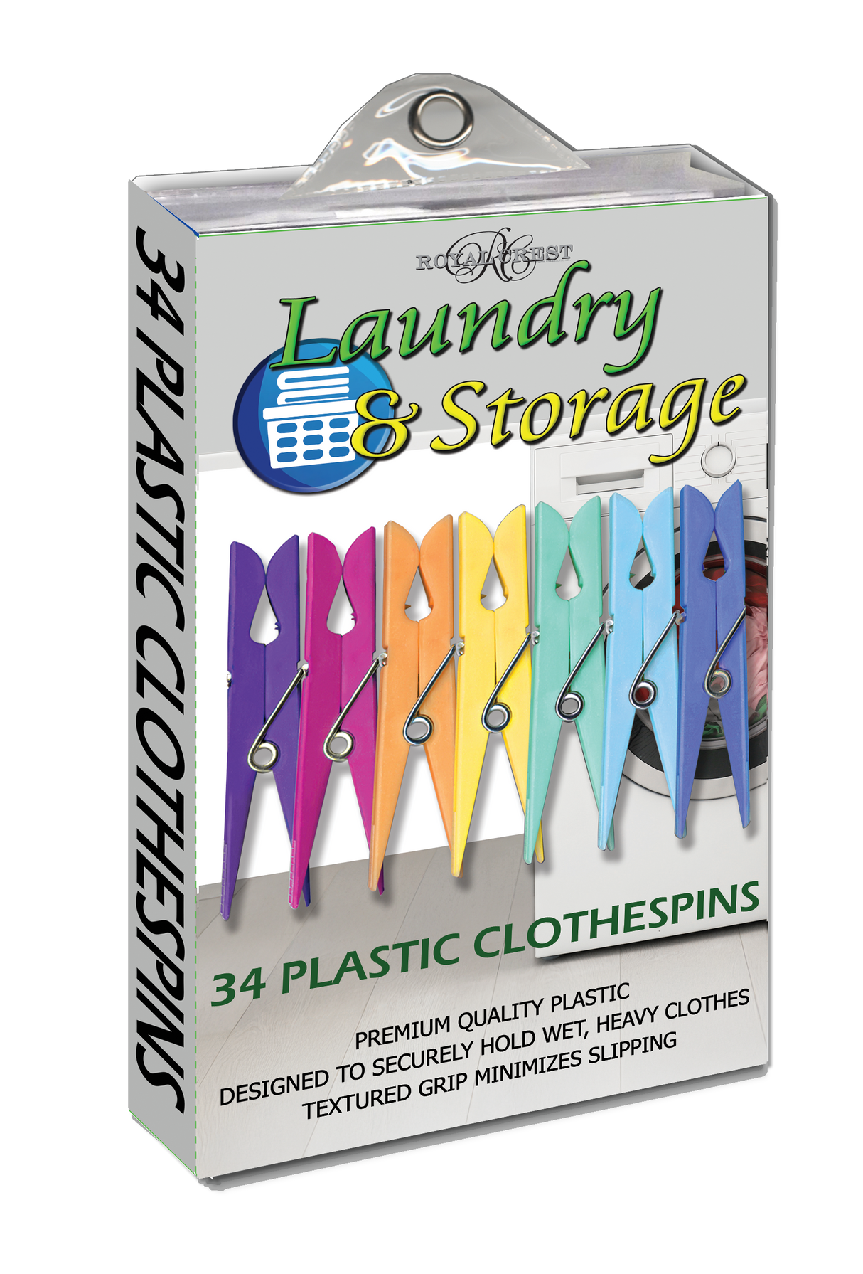 Royal Crest Plastic Clothespins, 34 count-748209008402-LR-352476-1-LR eShop