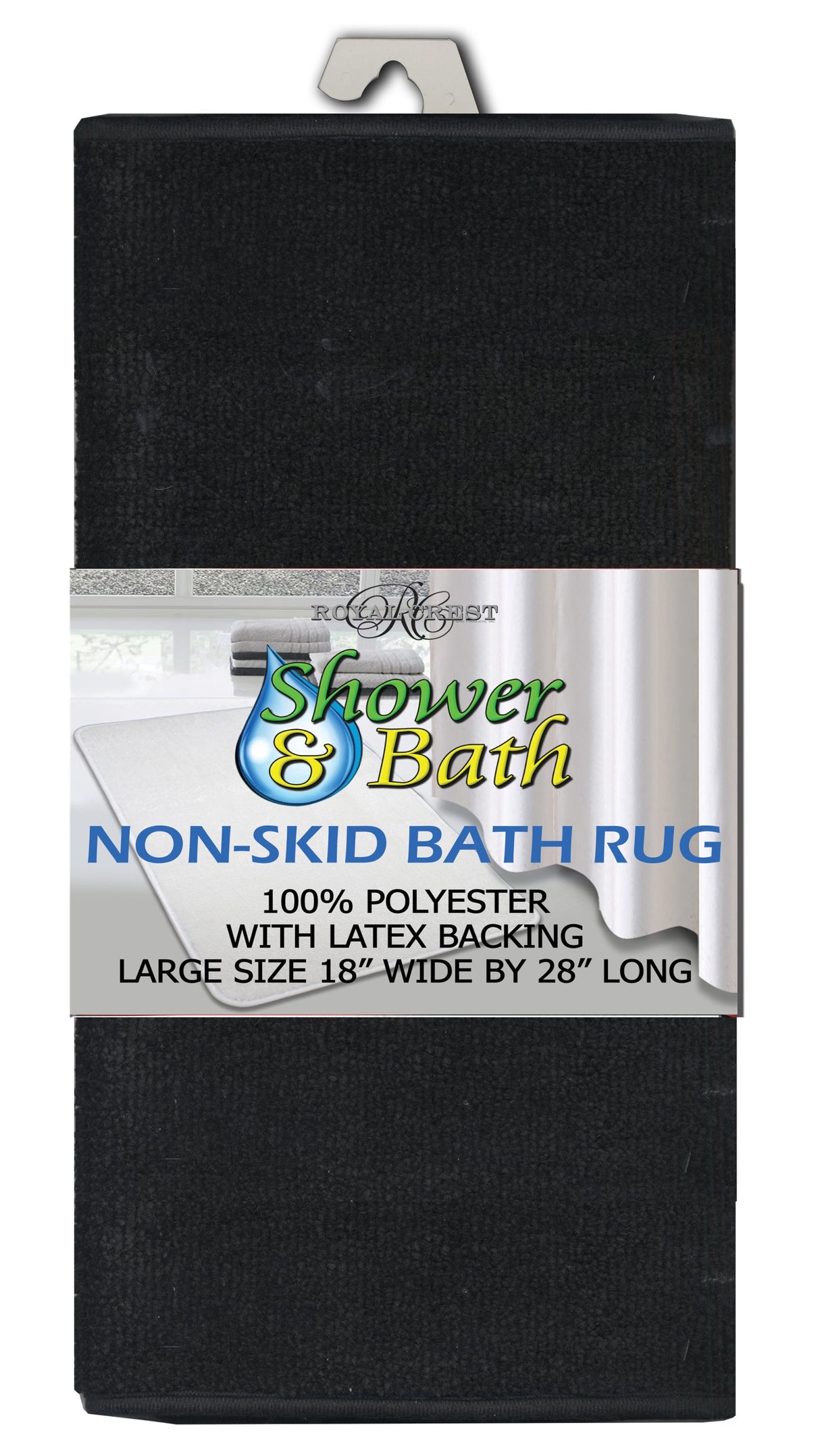 Royal Crest Polyester Bath Rug - Black-748209064187-LR-357143-1-LR eShop