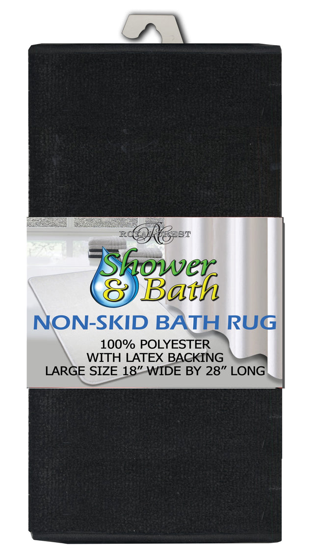 Royal Crest Polyester Bath Rug - Black-748209064187-LR-357143-1-LR eShop
