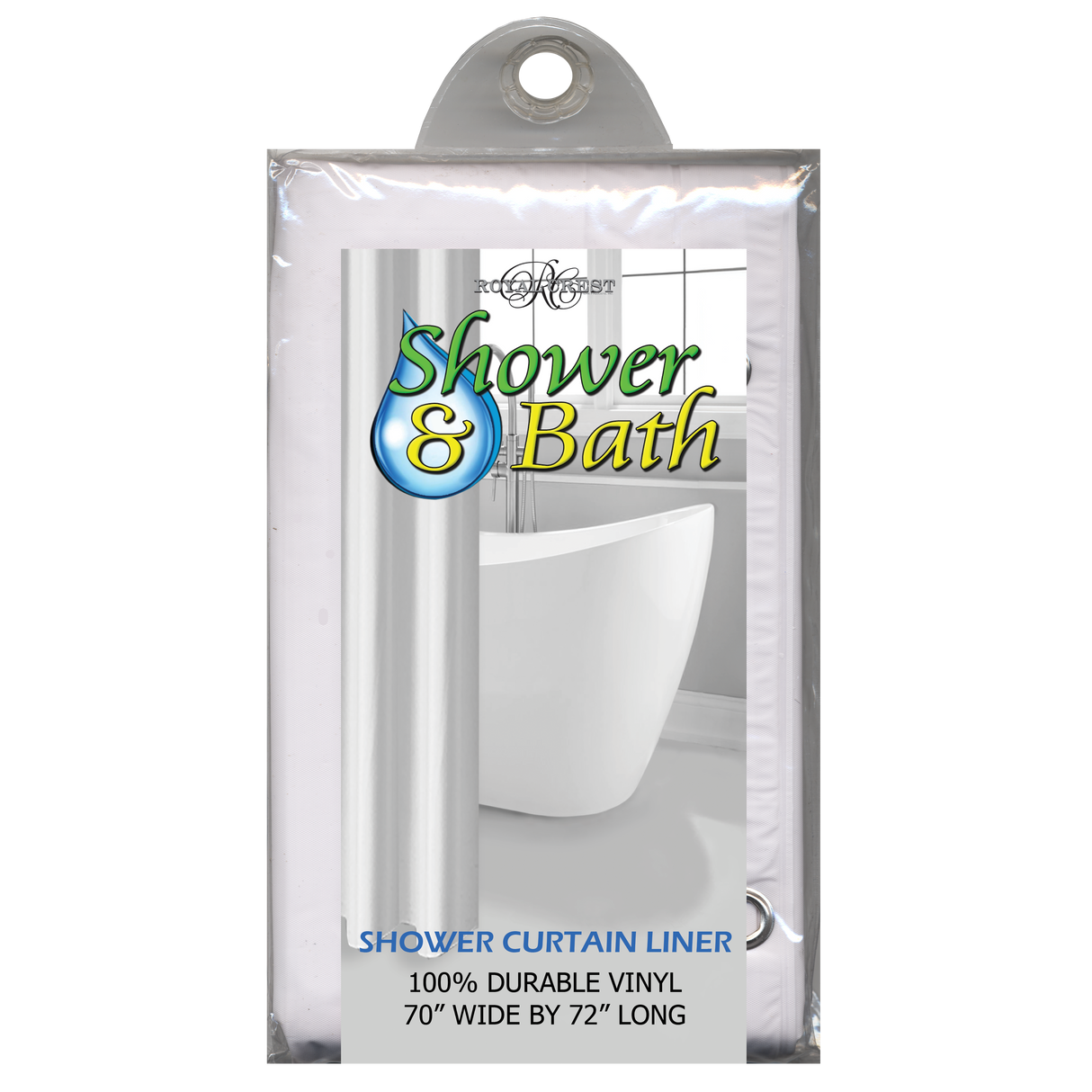 Royal Crest Shower Curtain Liner - White-748209010009-LR-230223-1-LR eShop