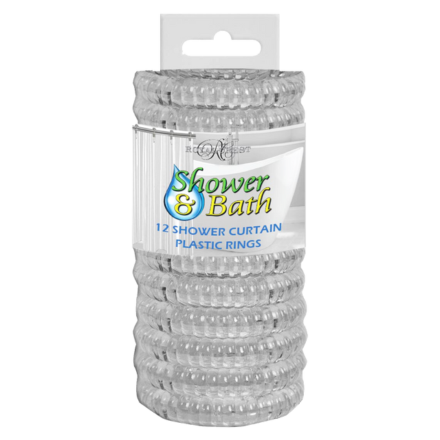 Royal Crest Shower Curtain Rings - Clear, 12 count-748209011051-LR-230244-1-LR eShop