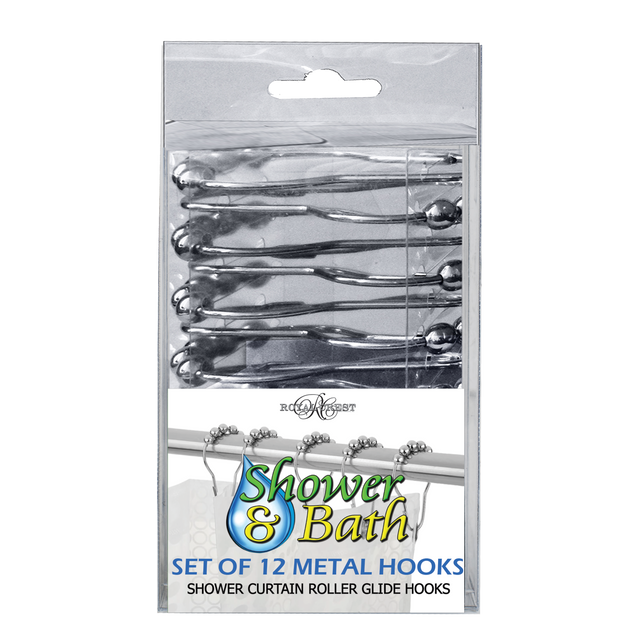 Royal Crest Shower Curtain Rings - Metal, 12 count-748209011297-LR-292418-1-LR eShop
