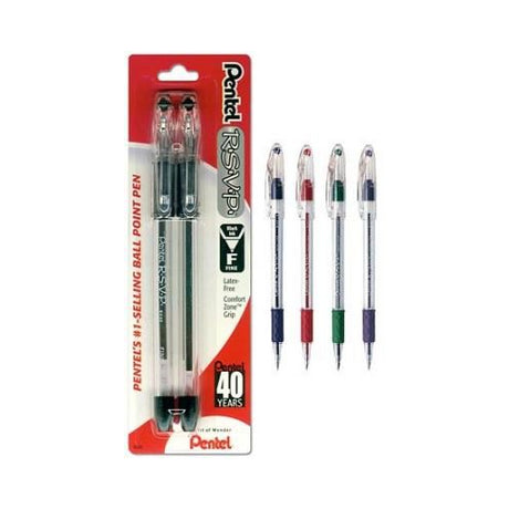 RSVP Ballpoint Pen, (0.7mm) Fine Line, Black Ink 2-Pk-072512070154-LR-107691-1-LR eShop
