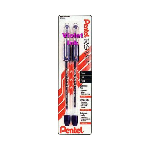 RSVP Ballpoint Pen, (1.0mm) Medium Line, Violet Ink 2-Pk-072512082706-LR-157628-1-LR eShop