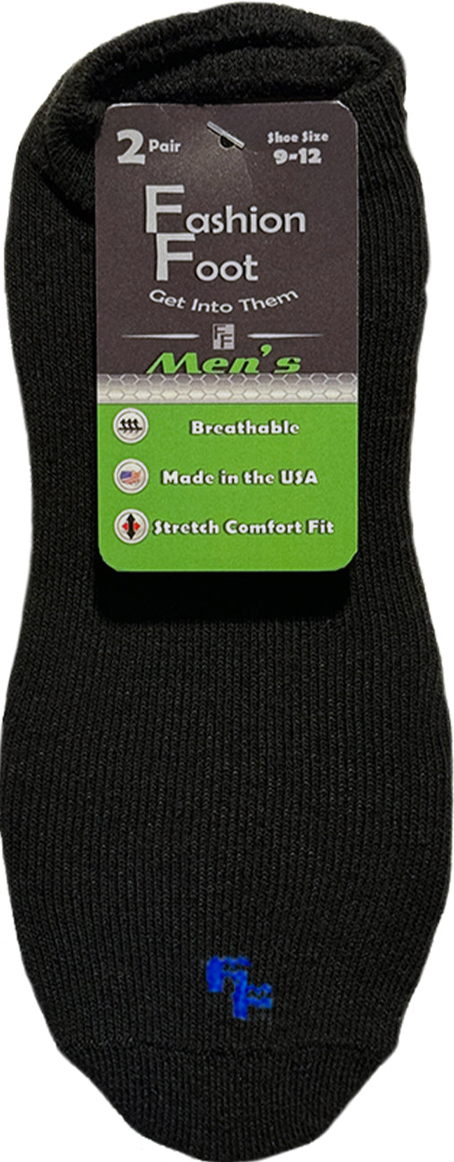 Russell Fashion Foot Men's No Show Liner Socks - Black, 2 pairs-032742864039-LR-353687-1-LR eShop