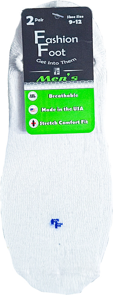 Russell Fashion Foot Men's No Show Liner Socks - White, 2 pairs-032742864022-LR-353686-1-LR eShop