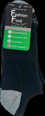 Russell Fashion Foot Men's Sport Fit Low Cut Socks, 3 pairs-032742863278-LR-353872-1-LR eShop