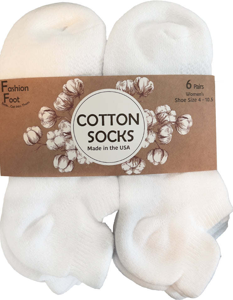 Russell Fashion Foot Woman's Low Cut Tab Socks - White, 6 pairs-032742861847-LR-353674-1-LR eShop